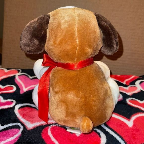 Animal Adventure brown white Haley, and plush dog candy cane, 2015, stuffed anim - Picture 3 of 6